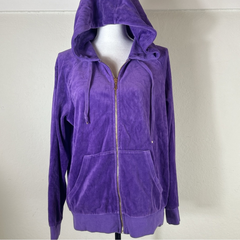 Purple Juicy Couture Terry cloth track jacket